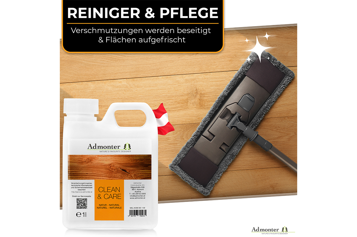 Admonter Parkettpflegemittel Clean & Care natur 1L - Parkett Online Shop -  TimberTown