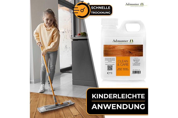 Admonter Parkettpflegemittel Clean & Care natur  1L 5