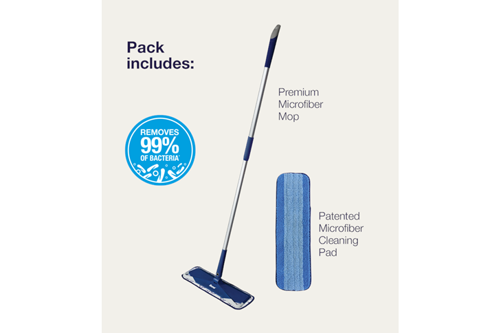 Bona Parkettpflege Premium Mikrofaser-Mop 3