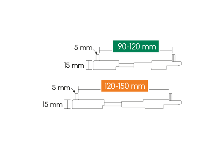 Karle & Rubner Clipper Dielenbreite 120-150 mm ab Dielenstärke 25 mm für ALU-Unterkonstruktion 4